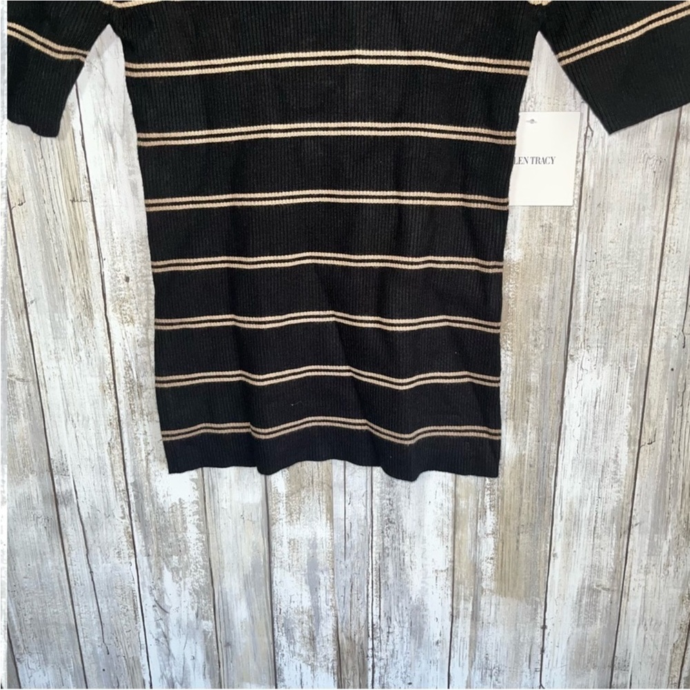 NWT Ellen Tracy Jewel Ribbed Blouse - Picture 4 of 5